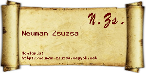 Neuman Zsuzsa névjegykártya